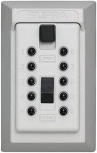 Kidde AccessPoint 001408 KeySafe Original Push Button Combination Permanent Key Lock Box, 5-Key, White