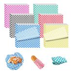 240Pcs Sandwich Paper 12 x 12 Inches, Checkered Dry Waxed Deli Paper Sheets Grease Proof Liner Papers Food Basket Liners for Wrapping Bread Sandwiches Hamburger