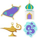 Edible Cupcake Toppers For Arabian Princess| Colorful Candy Sprinkles Mix Baking Edible Cake Cupcake Toppers Cookie Ice Cream Decorations Toppings, 12 1.5-Inch Wafer Paper Toppers