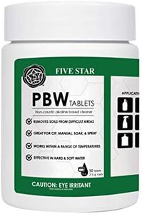 Five Star PBW Tablets - 2.5 g (1 Tablet per 32 oz. of Water) 50 ct - Bottle, Growler, Keg Cleaner