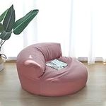 Large Bean Bag Chairs Adults Faux Leather Bean Bag Sofa Cover Without Filler Corner Pouf Salon Chair Chaise Lounge Ottoman Puff Sac for Floor Seating,Lounge Relaxing,Video Games,Movie Night (Color :