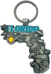 Westmon Works Florida Shaped Keychain Metal Map Key Ring Souvenir Gift from the Sunshine State