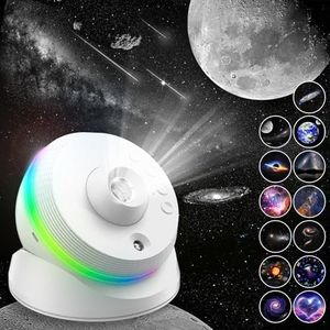 Galaxy Projector, Meteor HD Planetarium Star Projector 13 Movie Discs, Skyflik, Extra Large Area 360° Rotating, Programmed Starry Night Light for Kids and Adults, Bedroom, Ceiling,