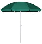 AMMSUN 6FT Portable Picnic Outdoor Canopy Sunshade Beach Umbrella with Tilt Function, Small Patio Umbrella - UPF 50+ protection Beach Chair Umbrella (green picnic umbrella)