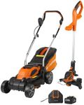 Yard Force 40V 32cm Cordless Lawnmower Plus Cordless Grass Trimmer with ONE Lithium-ion Battery & Quick Charger LM G32 + LT G30