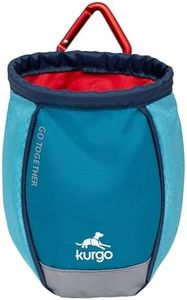 Kurgo Dog Training Treat Pouch Bag, Treat Bags for Dogs, Portable Pet Pocket Waist Clip Bag, Reflective Snack Bag for Pets, Includes Clip And Carabiner, Go Stuff-It Bag, Coastal Blue