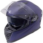 Shox Eclipse Solid Motorcycle Helmet M Matt Deep Blue