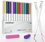 Welebar 12 Pack Infusible Pens for Cricut Maker/Maker 3/Explore 3/Air 2/Air, 1.0 Tip Sublimation Ink Marker Pen Set for Mugs, T-shirt, DIY Crafts, WL-Sub-12Pack-1.0