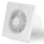 LeKaufen Bathroom Extractor Fan 4" Ø 100mm Silent Ventilation Fan with Backdraft Damper, Window or Wall Mounted Vent Fan 4 inch Extract Fan 150m³/h Airflow for Shower Office Cockloft Garage Kitchen