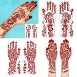 Bridal MehndiMehndi Design Temporary Tattoo Intricate Henna Art for Girls,Womans Waterproof Sticker (Pack of 2)