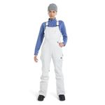 Burton Womens' Avalon 2L Waterproof Stretch Snow Bib Pants (Standard, Medium, Stout White)