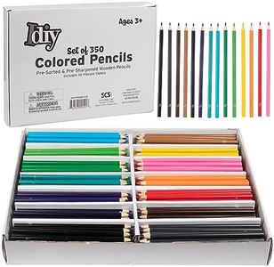 Idiy Colored Pencil Bulk Boxes - 20 Vibrant Colors per Set, 14 Each (350 count) - Pre-sharpened, Safety Tested For Kids, Teachers, Art Class, Gift Craft Project or Classroom Back To School Supplies