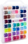 Bright Creations Clear Bobbins Case, Holds Up to 46 Sewing Thread Spools (14.35 x 10 x 3.25 in)