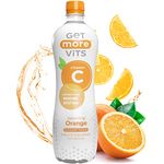 Get More Vits - Vitamin C Sparkling Orange Flavoured Spring Water (12 x 500ml), Sugar-Free, Low-Calorie, Stronger Immune System, Faster Iron Absorption, Tangy, Refreshingly-Fizzy, Vegetarian, Vegan