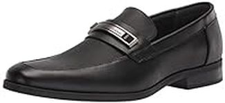 Calvin Klein Men's Jameson Loafers, Black Leather 001, 8