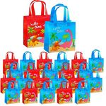 FunBlast Dinosaur Gifting Bags for Return Gifts - Pack of 12 Pcs Non-Woven Carry Bags, Multi-Purpose Reusable Carry Bag, Birthday Gifting Bags, Drawstring Bags for Return Gifts (12)