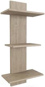 AquaTeak Manada-Mist Three-Tier Teak Wall Shelf