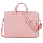 POSICHE Laptop Shoulder Bag Laptop Shoulder Bag Laptop Tote, Laptop Case 14 Inch 15.6 Inch Tablet Laptop Bag Men Women Portable Liner Bag Tablet Computer Bag Conference Briefcase, pink, 15.6"