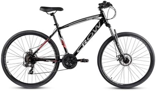 CROW - SPEEDLINER 21 Speed | 700 * 35C Hybrid | 21 Speed Gear Cycle | Dual Disc Brakes | Suspension Fork | HITENSILE Steel Frame | Ideal for Girls/Boys/Men