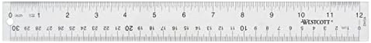 Westcott 10562 Acrylic Clear Ruler,