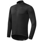 Przewalski Men's Cycling Jersey Winter Thermal Long Sleeve Fleece Cycling Jacket with 3 Rear Pockets