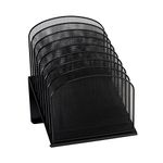 Safco Mesh Desk Organizer with Eight Tiered Sections (3258BL) , Black