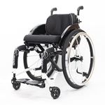 Sports Leisure Wheelchair Disabled Manual Self Propelled Wheelchair Lightweight Folding Aluminum Alloy Wheelchair Suitable with Quick Release Rear Wheels & Anti-Tip Wheels(Width 42cm/16.5in,Silver gra