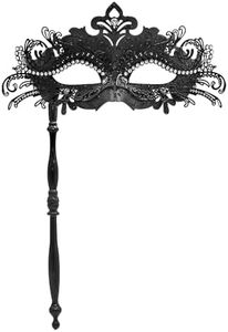 1 máscara de mascarada con varilla, accesorios de disfraz veneciano, máscara personalizada de moda, accesorios de mascarada para hombres y mujeres, traje para Halloween, carnaval, fiestas, mascaradas.