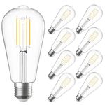 SHINESTAR 8-Pack E26 LED Bulb 60 Watt Dimmable, Vintage Edison Light Bulbs, 2700K Warm White