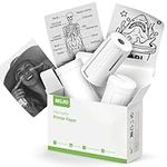 Nelko Genuine Self-Adhesive Thermal Printer Stickers, Compatible with PM230 Mini Sticker Printer, Black on White, 54mmx3.5m Mini Sticker Printer Paper for Journal, Study, Photos, Note, 3 Rolls, White