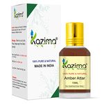 KAZIMA Amber Attar Perfume For Unisex - Pure Natural Undiluted (Non-Alcoholic) (10ml)