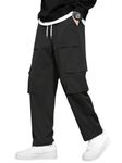 Lymio Men Cargo || Men Cargo Pants || Men Cargo Pants Cotton || Cargos for Men (Cago-22-25) (XL, Black)