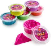 Kicko Colorful Magic Sand - 6 Pack of Magic Sand in Assorted Colors - Gifts for Kids, Stress Reliever, Learning Tool, Novelties, Play Sand