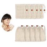 Dadabig 10 PCS Sisal Soap Bag, Organic Soap Bag Natural Fiber Soap Bags with Drawstring Rope for Bath Shower Exfoliation and Massage