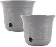 Suncast 2 Pack 300 Foot Heavy Duty 5 Gallon Decorative Plastic Hose Pot for Expandable and Lightweight Hoses, Ideal for Garden, Patio and Backyard Use