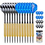 Formula Sports Darts Set, Darts Metal Tip Set - Steel Tip Darts with Aluminium Shafts Professional Metal Tip Darts 12 Pcs 21 Grams Steel Dart Set