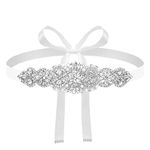 SUOSDEY Bridal Rhinestone Wedding Belt,Bridal Applique Sash Belt for Wedding or Party Prom Women