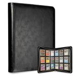 3D-Protect Toploader Card Binder – Trading Card Binder for TopLoaded Cards - Black Leather Look Photocard Binder for Collectibles – Baseball, Video Game, Football Card Binder – 216 Cards