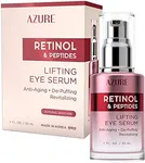 AZURE Retinol & Peptides Lifting Eye Serum - Anti Aging, De-Puffing & Revitalizing - Reduces Wrinkles, Fine Lines & Dark Under Eye Bags - Calms & Soothes - Made in Korea - 30mL / 1 fl.oz.