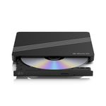 Hitachi LG Multi OS External CD/DVD USB Type C Re-Writer (Fire, Android, Windows, Mac) (Black (True DVD App. Excluded))