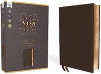 NASB, Single-Column Reference Bible, Wide Margin, Leathersoft, Brown, 1995 Text, Comfort Print