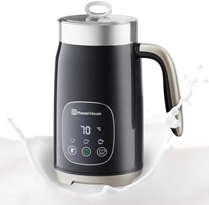 Maestri House Milk Frother, 4 in 1 Variable Temp and Froth Thickness Milk Frother and Steamer, 400ml Smart Touch Control Foam Maker, Memory Function for Latte, Cappuccino, Hot Chocolate,DualFro 400