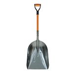 FORCOLID Snow Shovels, Scoop Shovel Heavy Duty, Aluminum Snow Shovel for Driveway, 45 Inch, D-Handle, for Moving Feed, Gardening, Land Management, Yardwork, Farming, and Outdoors(Orange,1pack)