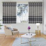 Wakefit Curtains 5 Feet Long Set Of 2, Window Grommet Curtains, Window Curtains 5 Feet, Modern Semi Sheer, Polyester Grommet Curtains, Decoration Items For Home Decor (Milan Grey)