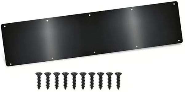 Door Kick Plate, Metal Kickplate for Bottom of Door,10x36 inch Aluminum Metal Plate Rounded Corners for Interior and Exterior Doors (Black)