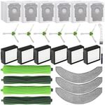 Chrostion Replacement Parts Compatible with iRobot Roomba Combo j7+/Plus,Combo j9+ Robot Vacuum Cleaner,2 Set of Multi-Surface Rubber Brushes+3 Mopping Pads + 6 HEPA Filters &Side Brushes &Dust Bags