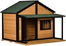 PawHut Outdoor Dog House Cabin Styl