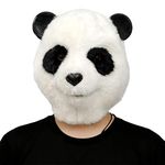 CreepyParty Plush Panda Mask Realistic Animal Latex Full Head Masks Fancy Dress Halloween Constume Party