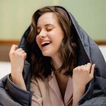 Smart Queen Cooling Weighted Blankets 15 lbs (48"x 72", Twin Size) Heavy Blanket, Organic Cotton with Natural Glass Beads