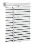 White Colour - PVC Plain window Venetian Blinds - 25mm Slats - 75cm x 150cm Size - Included Open/Close Wand Control Mechanism